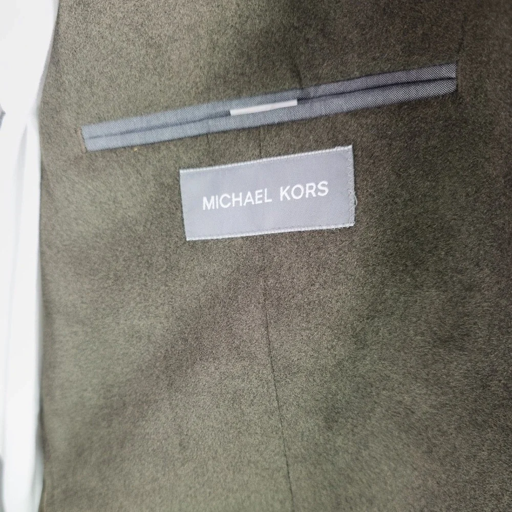 Michael Kors Sport Coat Men 44R Green Faux Suede Classic Fit Quiet Luxury NWT